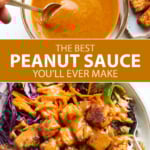 peanut sauce pin for pinterest.